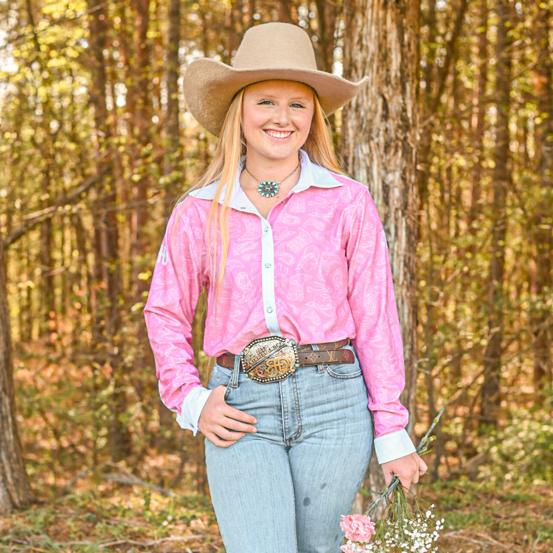 RD Pink Boots Rodeo Shirt