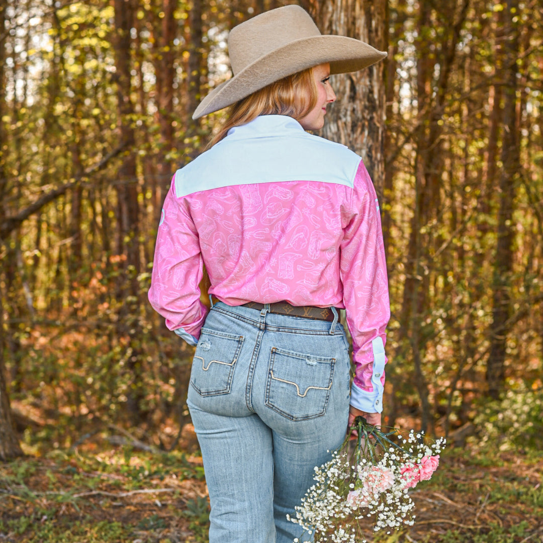 RD Pink Boots Rodeo Shirt