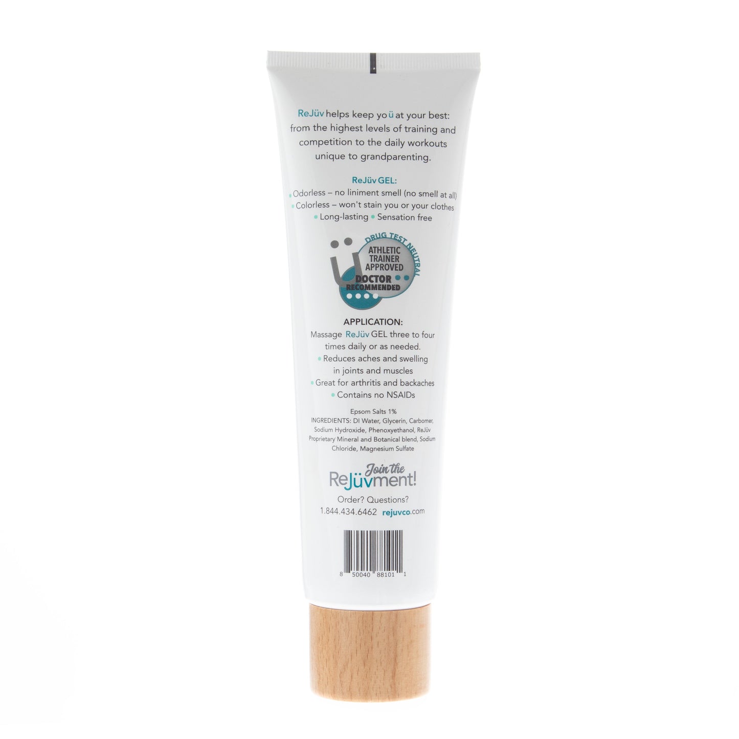 ReJüv™ Gel – 8oz EZ Squeeze Muscle & Joint Relief Gel (Menthol-Free, Odorless)