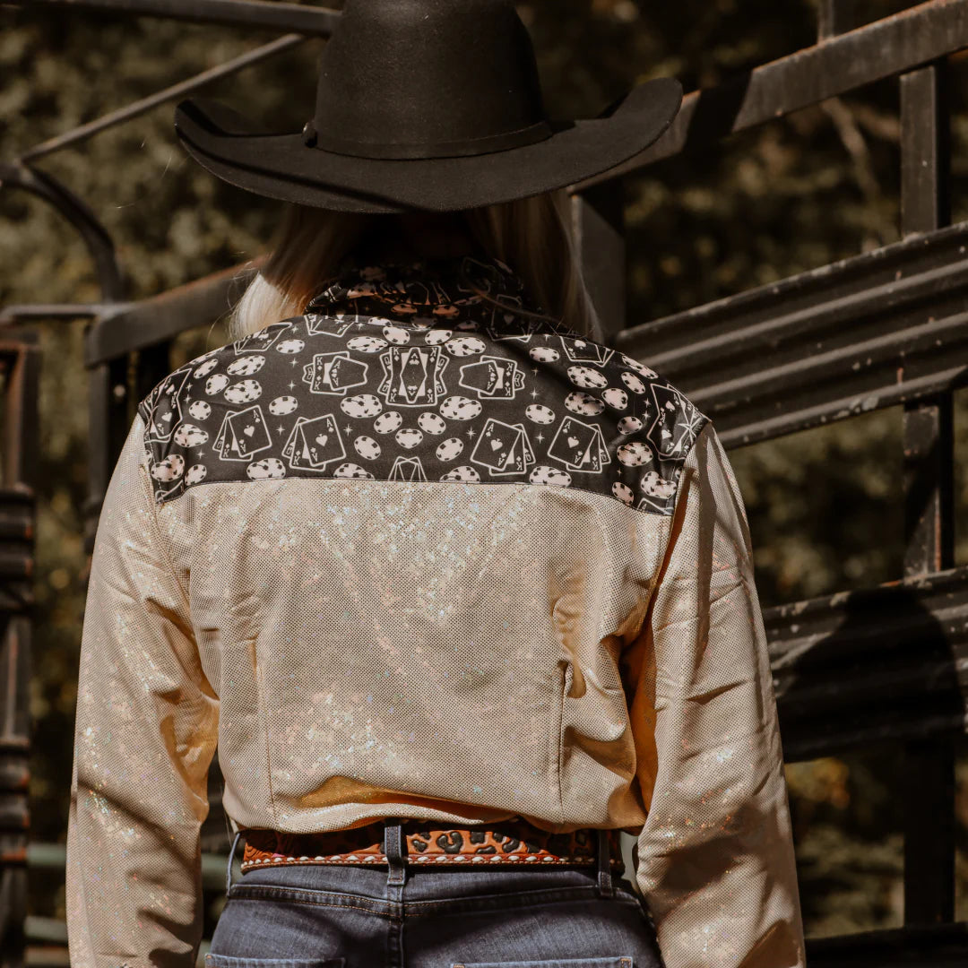 RD Shiny Gold Poker Rodeo Shirt