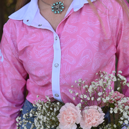 RD Pink Boots Rodeo Shirt