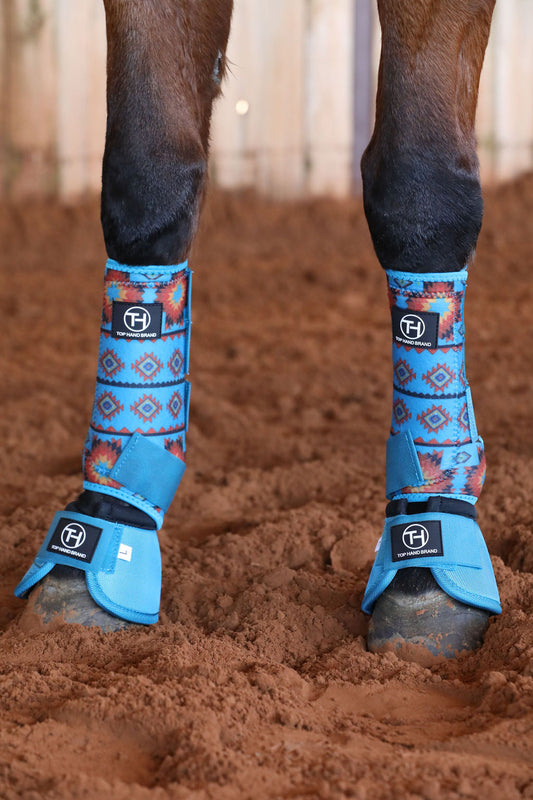 Turquoise Aztec Sport Boots