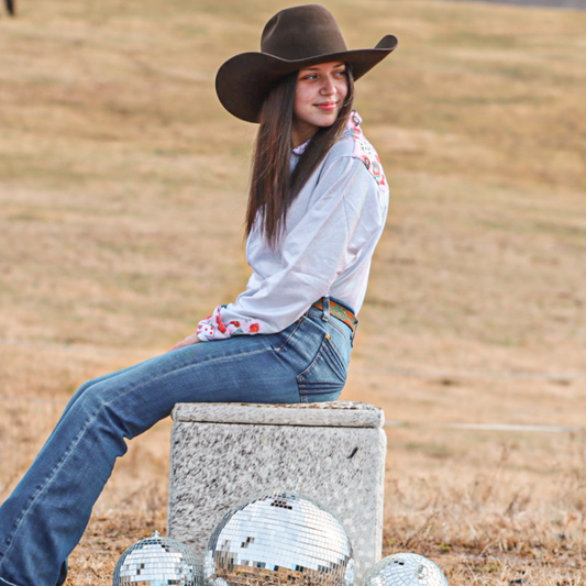 RD Shiny SIlver Vegas Rodeo Shirt