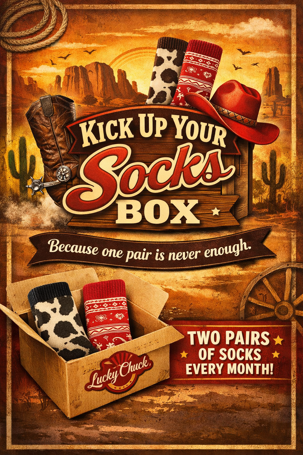 Kick Up Your Socks Box (monthly subscription)