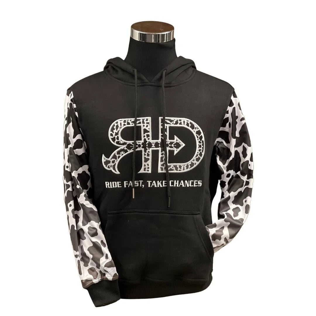 RD Black Cowprint Hoodie