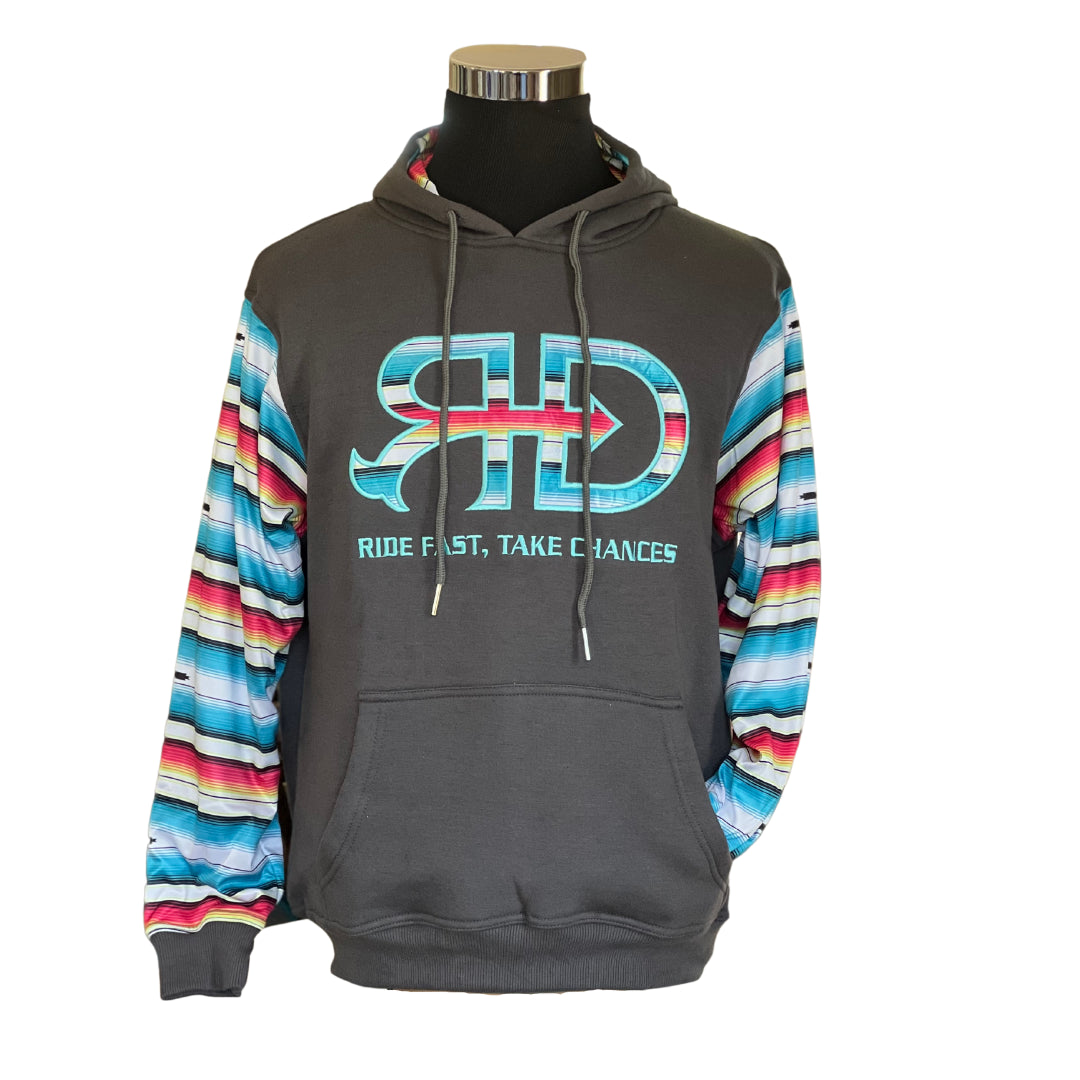 RD Dark Gray Pastel Serape Hoodie