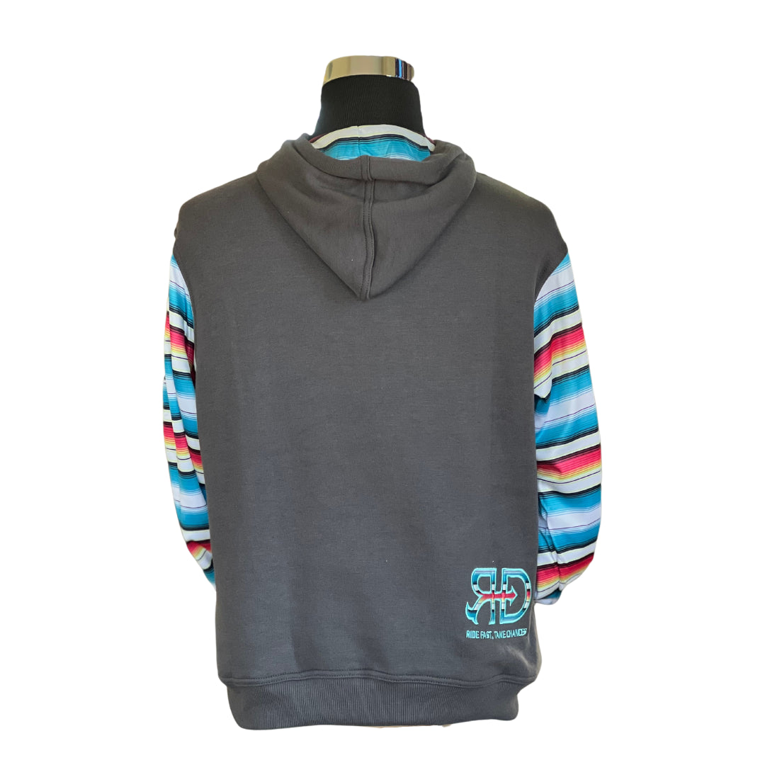 RD Dark Gray Pastel Serape Hoodie