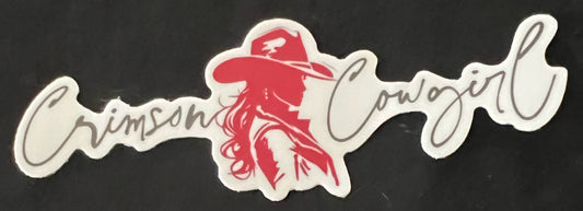 Crimson Cowgirl 2.5" Vinyl Sticker