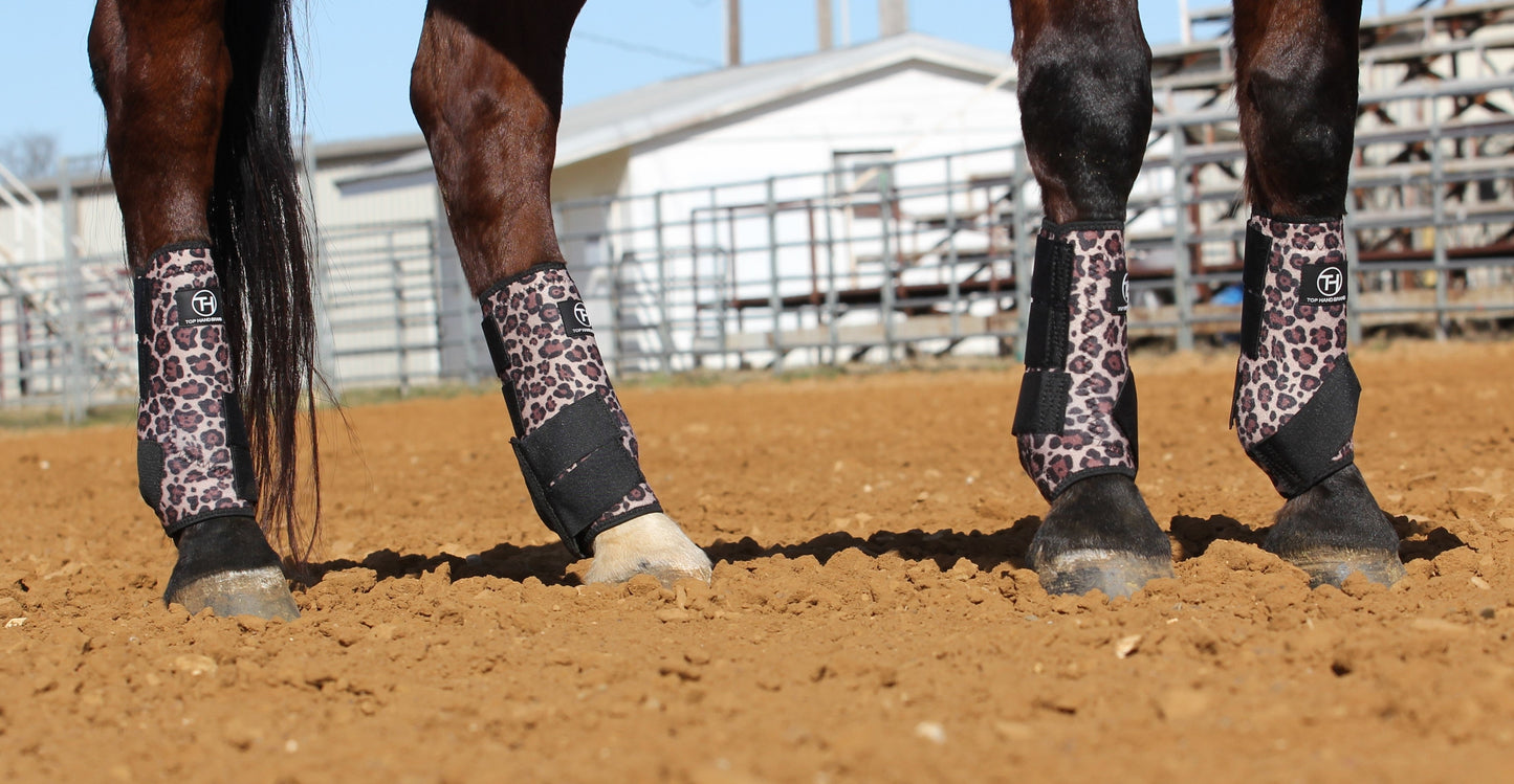 Cheetah and Black Sport Boots