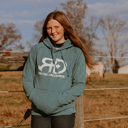 Distressed Teal RD Hoodie