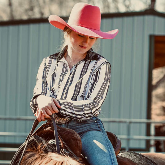 RD Black & White Pinstripe Rodeo Shirt