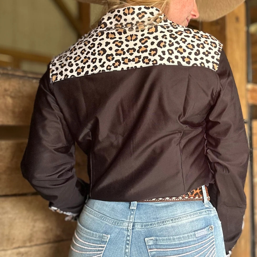 RD Rodeo Shirt - Black Cheetah
