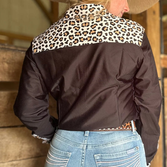 RD Rodeo Shirt - Black Cheetah