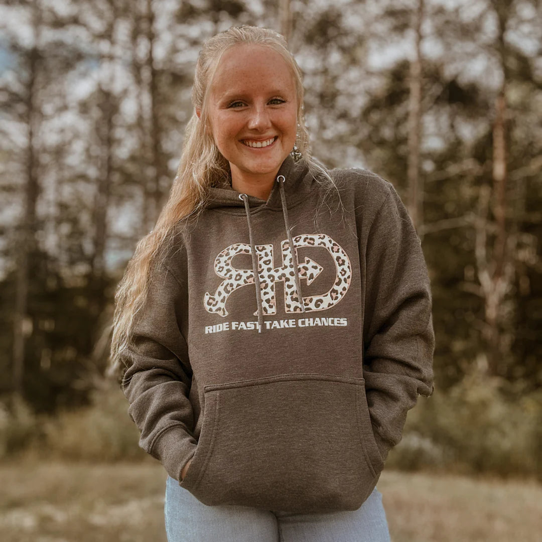RD Grey Cotton Cheetah Hoodie