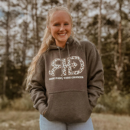 RD Grey Cotton Cheetah Hoodie