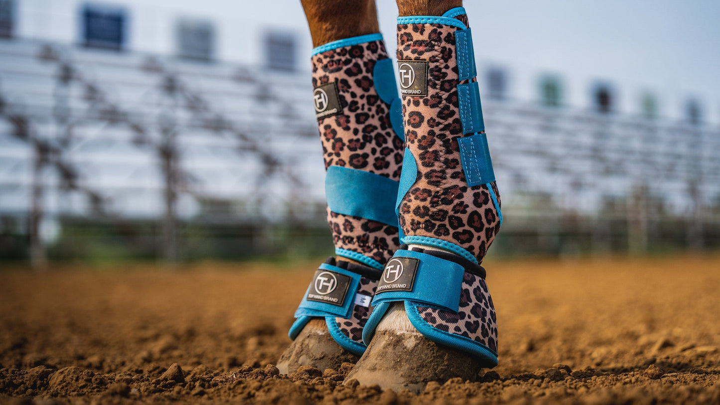 Cheetah Turquoise Bell Boot