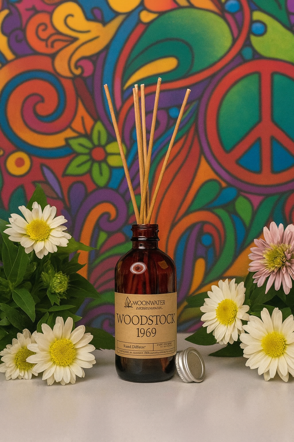 Woodstock 1969 - REED DIFFUSER, Hemp, Grass, Nag Champa & Patchouli