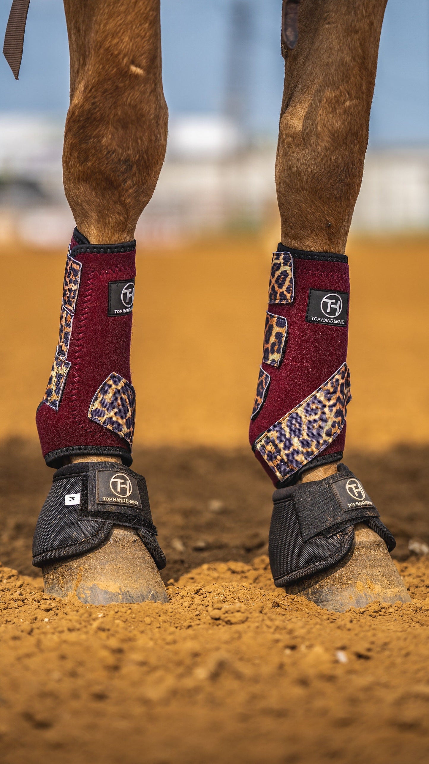 Burgundy Cheetah Sport Boots