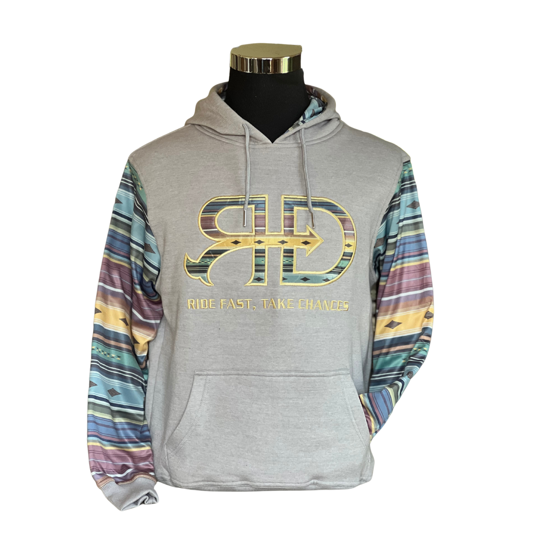 RD Light Gray Pastel Aztec Hoodie