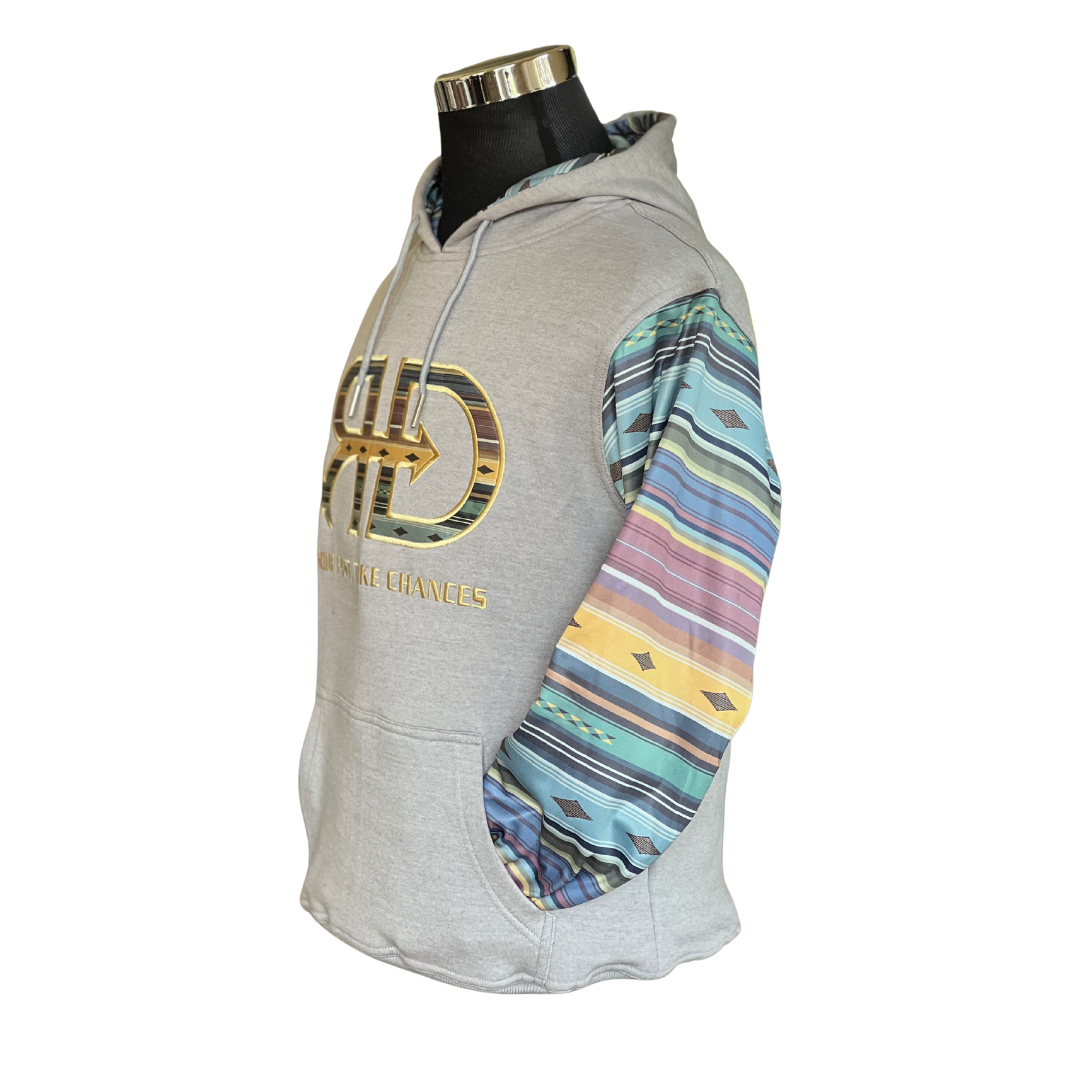 RD Light Gray Pastel Aztec Hoodie