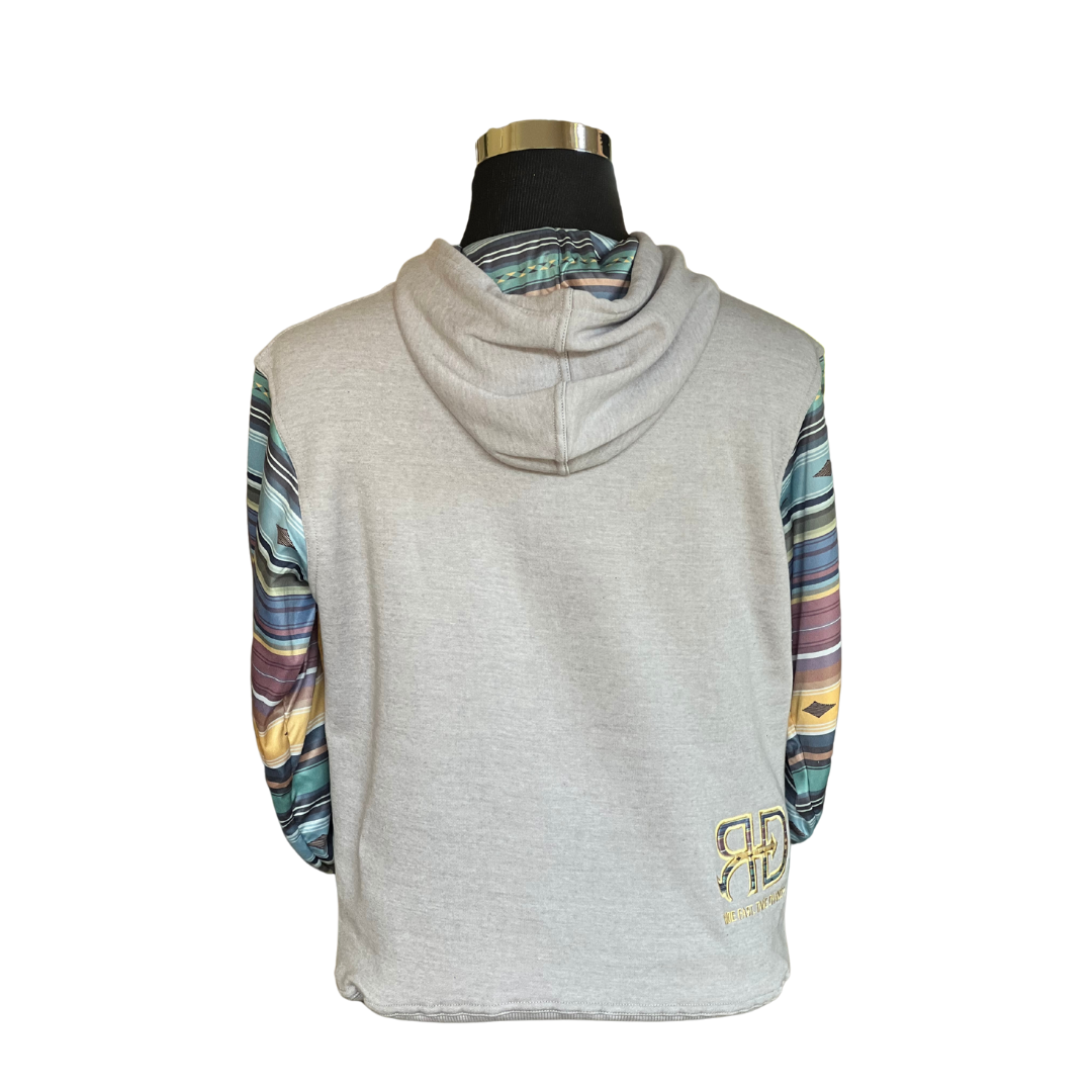 RD Light Gray Pastel Aztec Hoodie