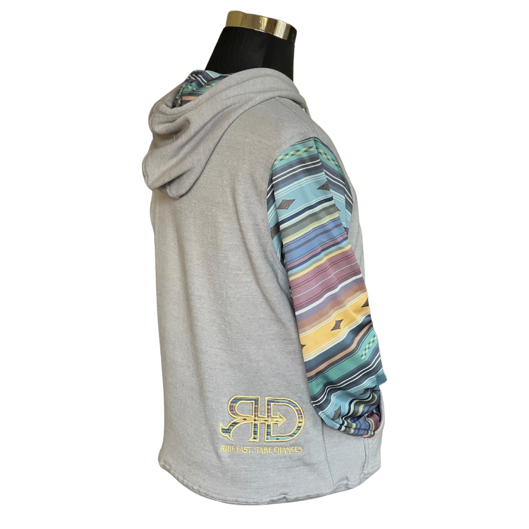 RD Light Gray Pastel Aztec Hoodie