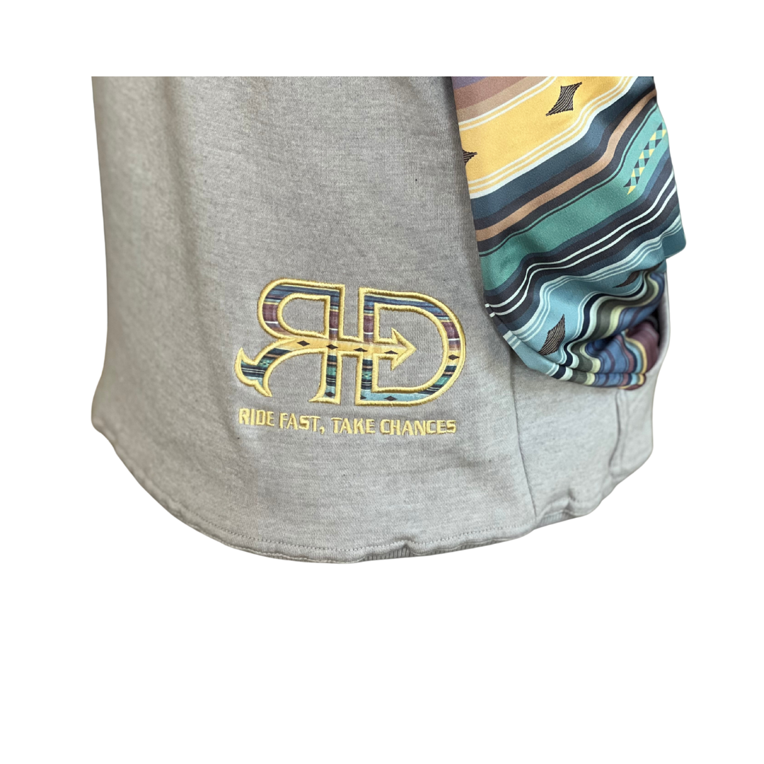 RD Light Gray Pastel Aztec Hoodie